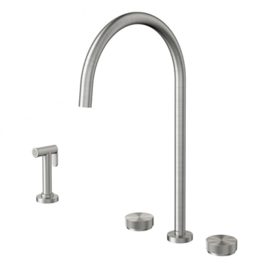 Misturador De Mesa Para Cozinha C/ Ducha Lateral Mix&match Inox Escovado Docol - Imagem principal - 7a76851a-eb23-4ea2-9800-1517813e8696