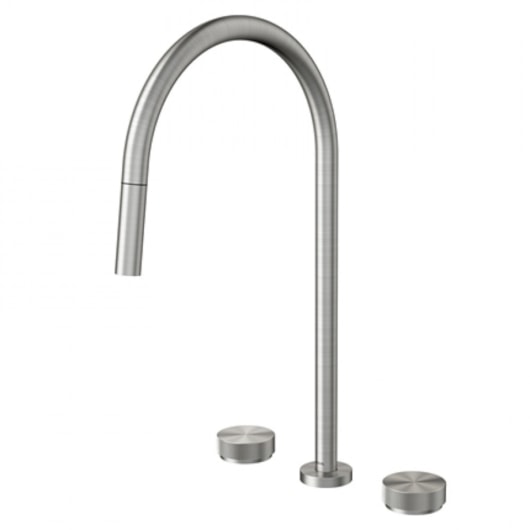 Misturador De Mesa Para Cozinha C/ Ducha Retrátil Mix&match Inox Escovado Docol - Imagem principal - 37966f4f-30fb-41a6-b4c3-1e49baa8f422
