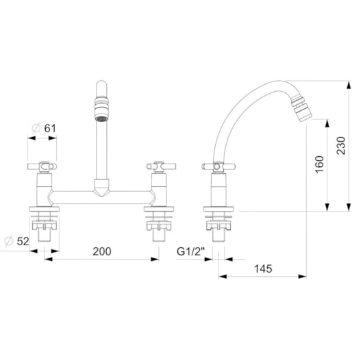 Misturador De Mesa Para Cozinha One Cromado Celite - Imagem principal - dec7c83a-c136-48f7-ab42-a6dc26984f91