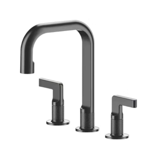 Misturador  De Mesa Para Lavabo Duplo Comando Bica Alta Grafite Lexxa - Imagem principal - 91bbf00e-14b2-4816-8ecb-e74815b4b4f2