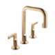 Misturador De Mesa Para Lavabo Duplo Comando Bica Alta Ouro Escovado Lexxa - 82041287-f281-41b2-a79a-d90f0b5b0b84