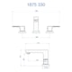 Misturador de Mesa para Lavatório Bica Baixa Retta 1875 BK330 Preto Fosco DN 15 1/2
