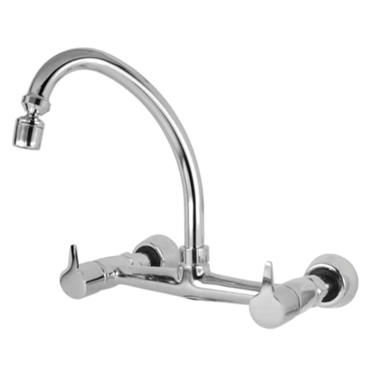 Misturador de Parede p/Cozinha Bica Móvel Easy Cromado Romar - Imagem principal - fc0dbbc7-8209-41e1-90ec-a4fc52c3235a