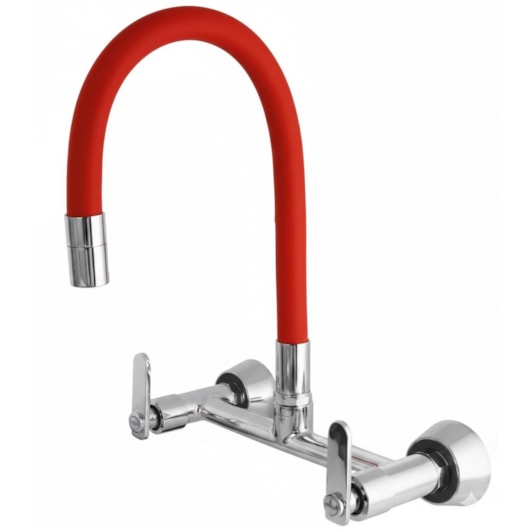 Misturador de Parede p/Cozinha Bica Móvel Pratic Red Cromado DN15 DN20 Romar - Imagem principal - f056f2d4-aab7-4915-9dc5-51b77af0d127