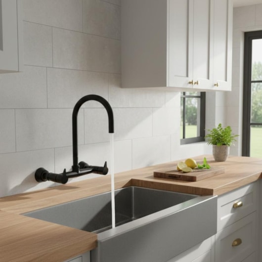 Misturador de Parede p/Cozinha de Mesa Bica Móvel Colorflex All Black Easy Romar - Imagem principal - 01ce6ebf-708d-4761-90b0-f28017757323