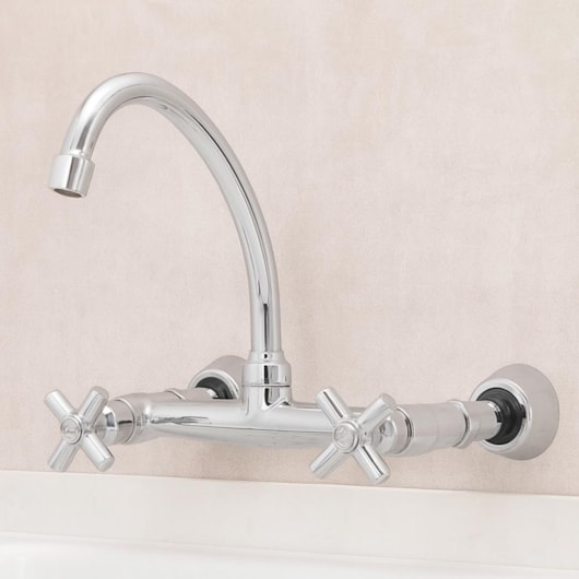 Misturador de parede p/Cozinha Mesa Bica Móvel Cromado Romar - Imagem principal - f6313fb7-07a4-4e68-8691-b932395425fb
