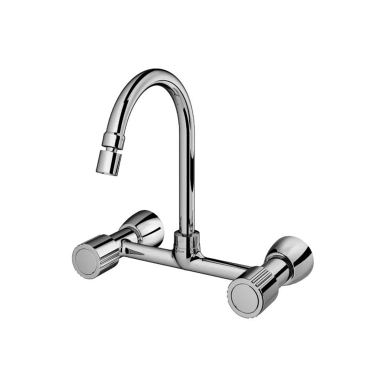 Misturador De Parede Para Cozinha 1/2 E 3/4 Nova Bella Cromado Docol