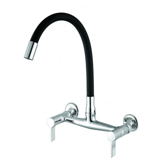 Misturador De Parede Para Cozinha Bica Móvel C36 3003 Atria Cromado/Preto Meber - Imagem principal - e9f4541b-cd4b-49a0-9cef-c83205fc12b0