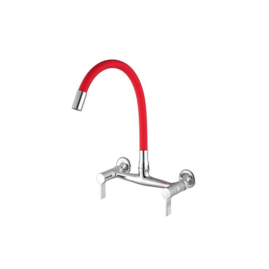Misturador De Parede Para Cozinha Bica Móvel C36 3003 Atria Cromado/Vermelho Meber - Imagem principal - ccdcd907-f1d1-407a-a7ce-9dd3e9374418