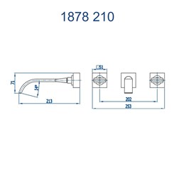 Misturador De Parede Para Lavatório 1878 1/2 Prima 210 Ouro Velho Fani