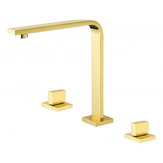 Misturador Duplo Comando Para Lavatório De Mesa Rb2046 Dourado Rubinettos - Imagem principal - 5b0c47b0-486a-4b2b-96d0-70ce6eca051f