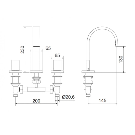 Misturador Lavatório Bancada Cromado 1880 C210 Axiom Meber - Imagem principal - 5d001188-6f77-4f39-be2a-dcd55b0c9efc