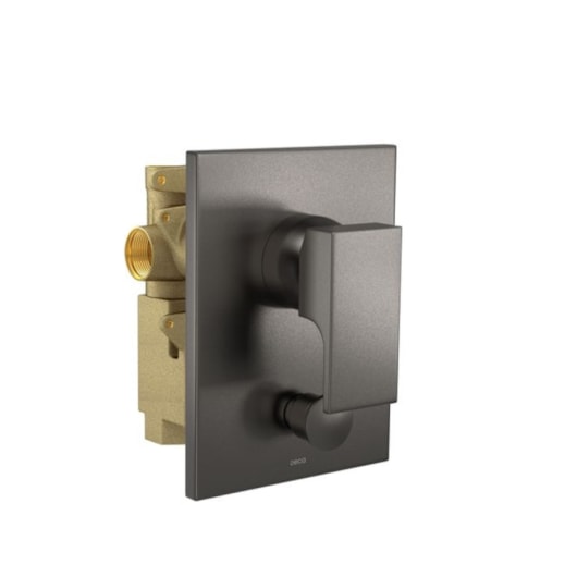 Misturador Monocomando 4 Vias De Chuveiro Com Desviador Para Banheiro Uni Antracite Deca - Imagem principal - b08772cc-2fa0-4211-9c66-c6997bae5ac4