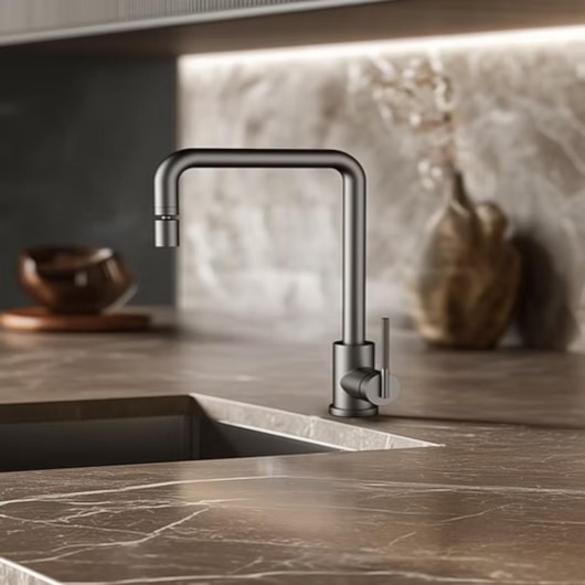 Misturador Monocomando Abertura Frontal Bica Alta Black Matte Lexxa - Imagem principal - ba4da3f4-b9e7-4d58-9b36-ebeef4e67957
