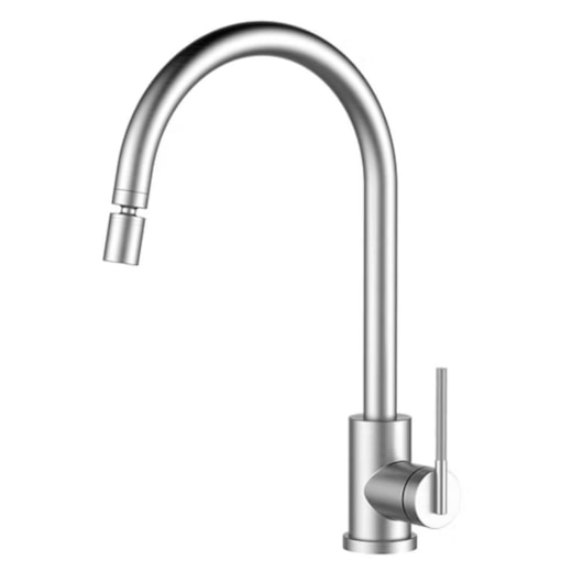 Misturador Monocomando Bica Direcionável Rotação 360º Aço Escovado Lexxa - Imagem principal - 134b8dbf-d227-48a4-bec8-0f113179aef0