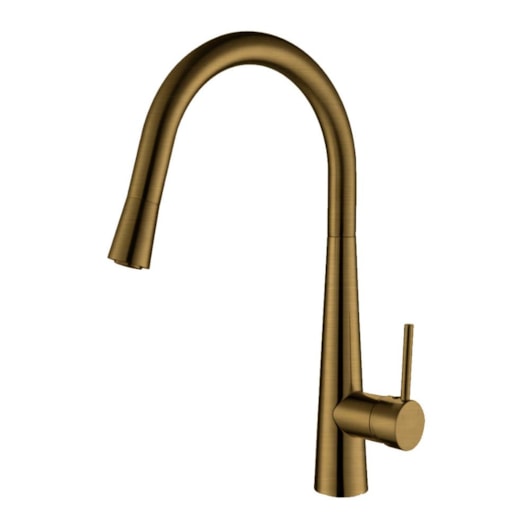 Misturador Monocomando Cozinha Bica Alta Extensiva Aço Inox Kr409 Dourado Escovado Kromma - Imagem principal - 84e857e4-a818-4a07-bb96-9aae65424eed