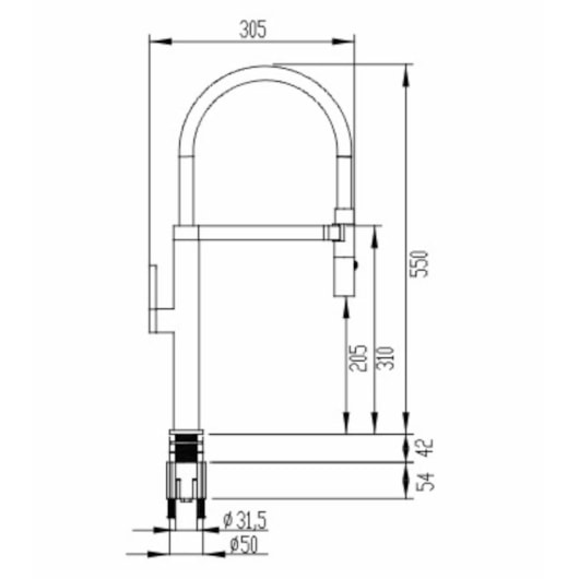 Misturador Monocomando De Mesa Para Cozinha Bica Alta Com Imã 175 Grey Debacco - Imagem principal - 435d1968-a831-4366-85cb-0d8de7ab5e64