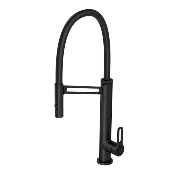 Misturador Monocomando De Mesa Para Cozinha Bica Flexível Urban Black Matte Deca