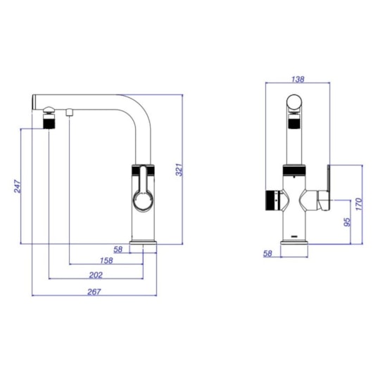 Misturador Monocomando De Mesa Para Cozinha Com Filtro Água Gelada e Água Com Gás Enjoy Pro Deca 220V - Imagem principal - eb6f2941-b5fa-406c-8dd1-0abcd26dc206