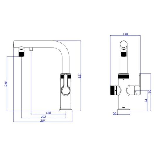 Misturador Monocomando De Mesa Para Cozinha Com Filtro e Água Fervente Cromado Deca 127V - Imagem principal - e76ab775-bc0b-421b-b7b2-303a92a77fc2