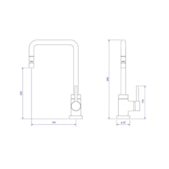 Misturador Monocomando De Mesa Para Cozinha Corten Matte Deca
