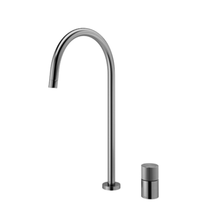 Misturador Monocomando De Mesa Para Cozinha Grafite Escovado Mix&Match Docol