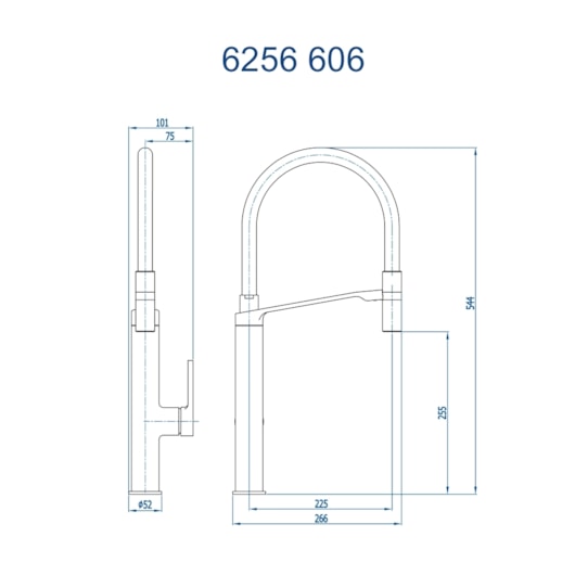 Misturador Monocomando de Mesa para Cozinha Santiago 6256 RV606 Rosso Vecchio Fani - Imagem principal - d6be2eb4-beeb-4ffa-8d13-adcbcd0db850