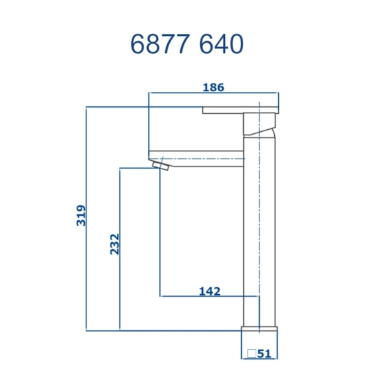 Misturador Monocomando De Mesa Para Lavatório Bica Alta 6877 Eros 640 Champanhe Fani - Imagem principal - 101f8b33-3661-4cca-a7a1-798a3ed3fda1