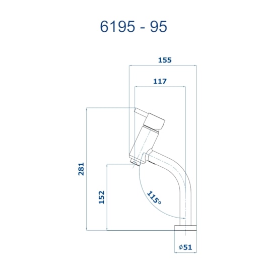 Misturador Monocomando De Mesa Para Lavatório Bica Baixa 6195 Slim 95 Doro Vecchio Fani - Imagem principal - 33c57e19-9547-4b4f-a4d0-cca632d7b405