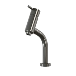 Misturador Monocomando De Mesa Para Lavatório Bica Baixa 6195 Slim 95 Grafite Liso Fani