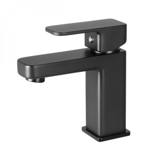 Misturador Monocomando de Mesa para Lavatório Bica Baixa Axiom Slim 2875 52 Preto Matte Meber - Imagem principal - 1a9af2bb-d15e-43ee-b785-ab4430101575