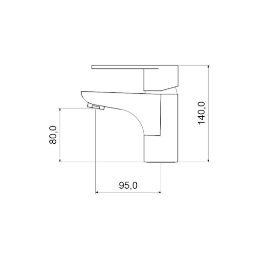 Misturador Monocomando de Mesa Para Lavatório Bica Baixa Minimal Advance 2875 78 Preto Matte Meber - Imagem principal - 74aa0cda-f7fa-48c7-bc88-47b7b02baaca