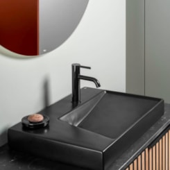 Misturador Monocomando de Mesa para Lavatório Bica Baixa Ona Titanium Black Roca