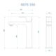 Misturador Monocomando de Mesa para Lavatório Bica Média Retta 6876 OV330 Ouro Velho DN 15 1/2