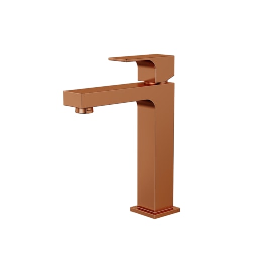 Misturador Monocomando de Mesa para Lavatório Bica Média Retta 6876 RV330 Rosso Vecchio DN 15 1/2