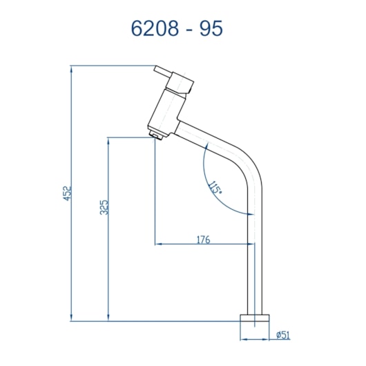 Misturador Monocomando De Mesa Para Lavatório Com Bica Alta Slim 95  6208 Rosso Vecchio Fani - Imagem principal - 80db4b0a-e429-47bd-bf03-6383353ba0a9