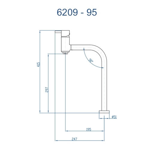Misturador Monocomando De Mesa Para Lavatorio Com Bica Alta Slim 95  6209 Preto Fosco Fani - Imagem principal - ddc6092f-dddb-4846-ade8-dc0cf62691ef