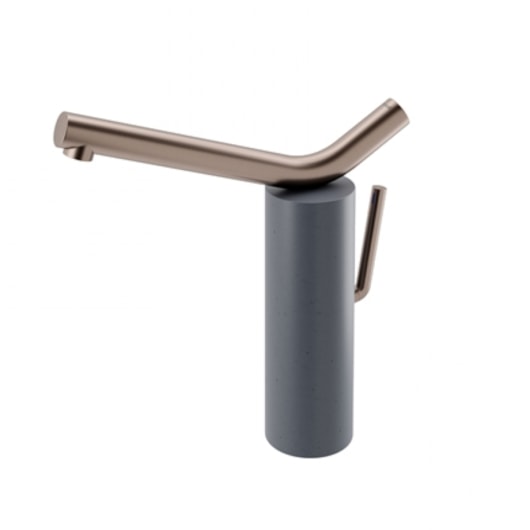 Misturador Monocomando De Mesa Para Lavatório Naiade Cobre Escovado Basalto Docol - Imagem principal - 942eee85-b3a8-4896-a512-7e7e79ce4372