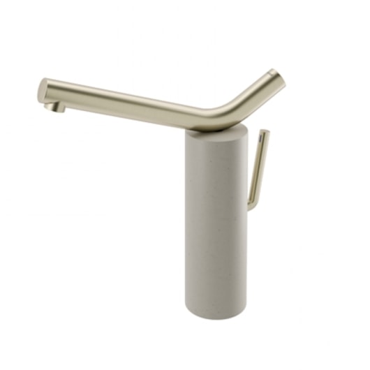 Misturador Monocomando De Mesa Para Lavatório Naiade Níquel Escovado Areia Docol - Imagem principal - 4bb08519-a9e0-46b9-8318-cf8fe9fab98f