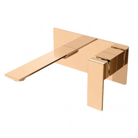 Misturador Monocomando De Parede Wall Rose Gold Lexxa - Imagem principal - fb2b28e7-e94e-45e9-9775-c13fa99c279c