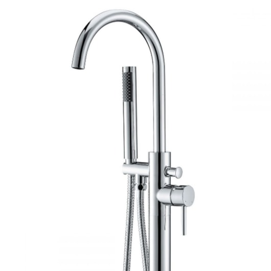 Misturador Monocomando de Piso para Banheira com Ducha Manual Amazon Chrome Immersi - Imagem principal - e30d6a37-5f50-4b37-9fcd-4be105c8b655