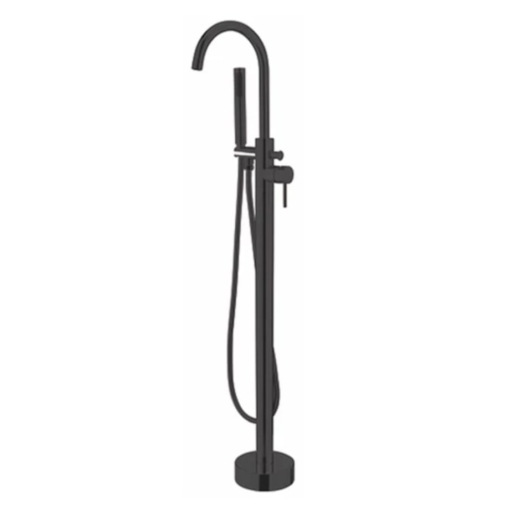 Misturador Monocomando de Piso para Banheira com Ducha Manual Amazon Matt Black Immersi