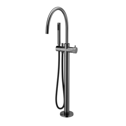 Misturador Monocomando De Piso para Banheira Com Ducha Manual Mix & Match Grafite Escovado Docol - Imagem principal - 474e5d4a-2300-436f-943b-8862ed735997