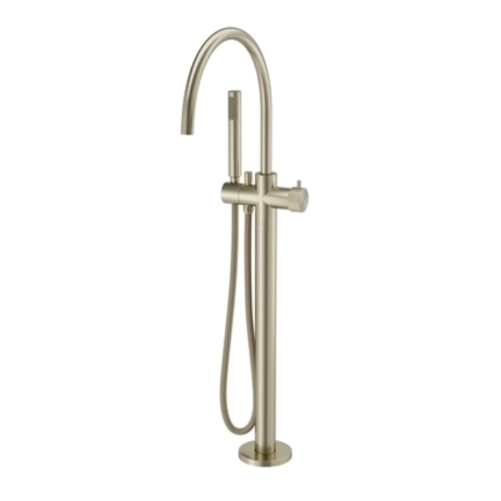 Misturador Monocomando de Piso para Banheira com Ducha Manual Mix & Match Níquel Escovado Docol