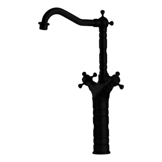 Misturador Monocomando Duplo Para Lavatório Bica Alta Kr381 Black Matte Kromma - Imagem principal - 10c490d7-a9e7-4426-b6cc-e9b04876aa29