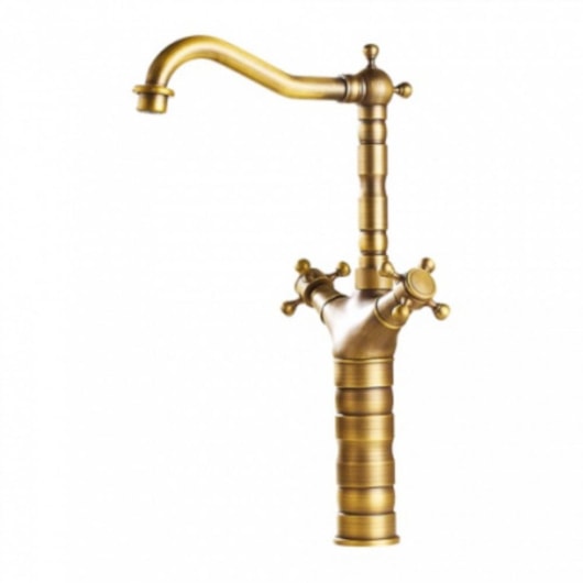 Misturador Monocomando Duplo Para Lavatório Bica Alta Kr381 Bronze Escovado Kromma - Imagem principal - 68f43b91-1e36-455c-8ef1-85d767e05053