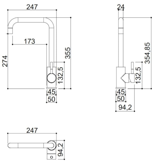 Misturador Monocomando Em Aço Inox Para Cozinha Bica Alta Giratória Com Arejador Articulado Kr500 Aço Escovado Kromma - Imagem principal - 23b8d207-7564-4c9c-a557-0dbf7017a5ce