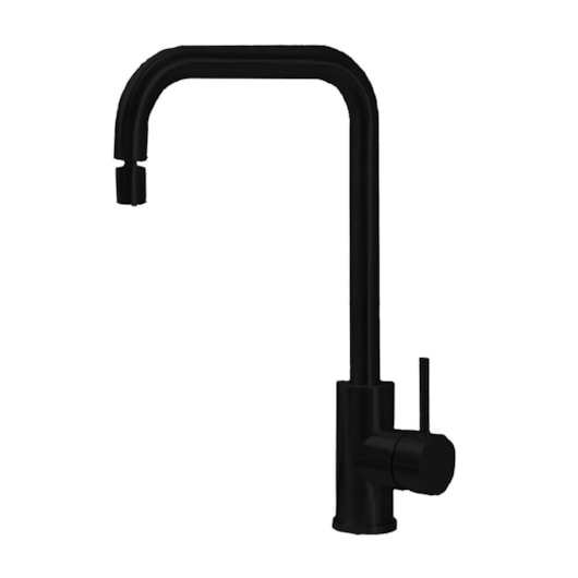 Misturador Monocomando Em Aço Inox Para Cozinha Bica Alta Giratória Com Arejador Articulado Kr500 Black Matte Kromma - Imagem principal - c76bc02a-b9c6-47fb-8591-831a59068ec7