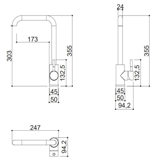 Misturador Monocomando Em Aço Inox Para Cozinha Bica Alta Giratória Kr503 Aço Escovado Kromma - Imagem principal - 01090bcc-12b5-43ad-a98f-feedb7d3ca23