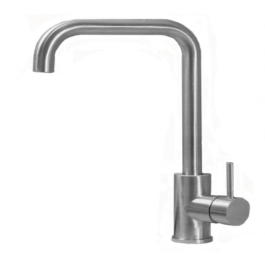 Misturador Monocomando Em Aço Inox Para Cozinha Bica Alta Giratória Kr503 Aço Escovado Kromma - Imagem principal - 83be147d-b662-4c46-badf-2b569ae38028
